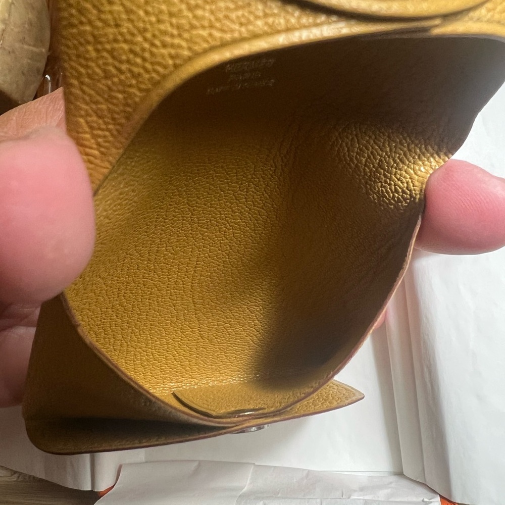 Hermes Bastia Coin Purse In Curry, Nib - image 5